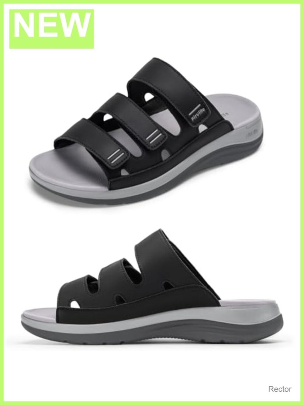 Women's Wide Slides Sandals Arch Support Comfortable Summer Flat Walking Slides